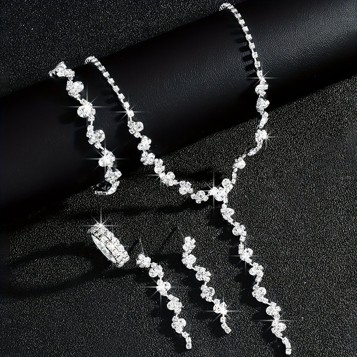 Valerine - Parure de Bijoux Fleur Scintillante Haut de Gamme