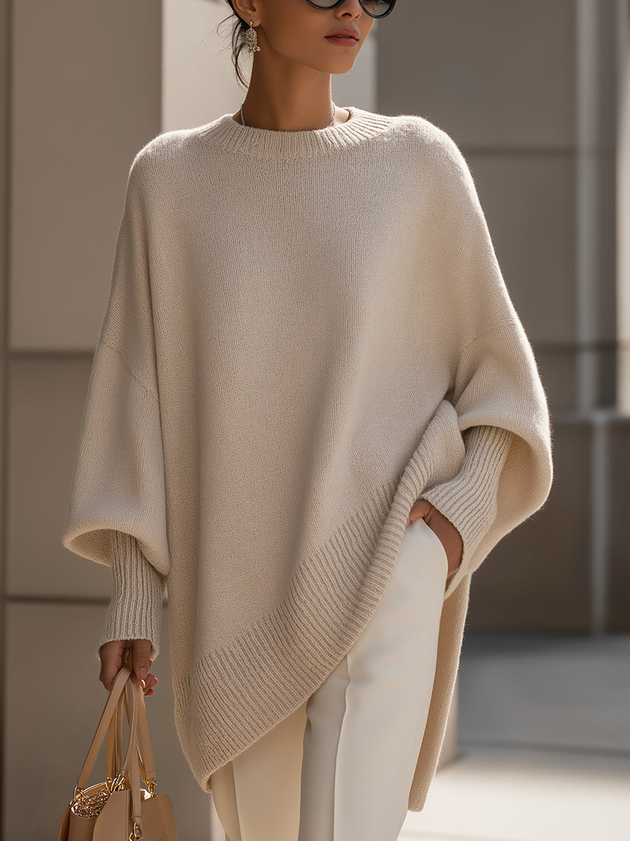 Wanwen - Pull oversize en mélange de laine sophistiqué
