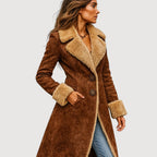 Arielle – Manteau long en shearling élégant