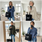 Fenella - Pull long à col roulé décontracté