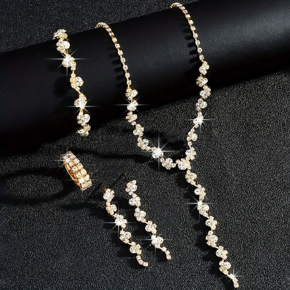 Valerine - Parure de Bijoux Fleur Scintillante Haut de Gamme